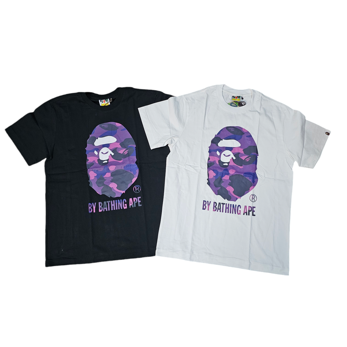 BAPE A BATHING APE T SHIRT PURPLE CAMO MULTI COLORS DripNationIL