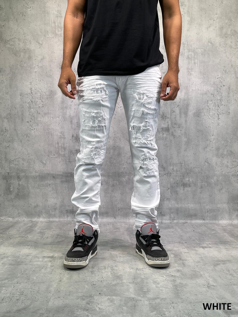 Blind Trust - Slim Fit Jeans - White