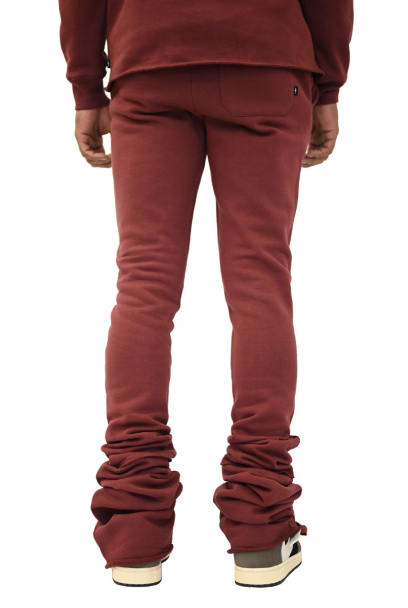 Doctrine - Stacked Sweat Pants - Burgundy