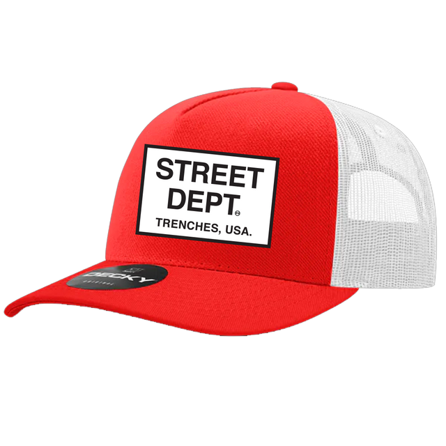 Street Department Trucker Hat RED