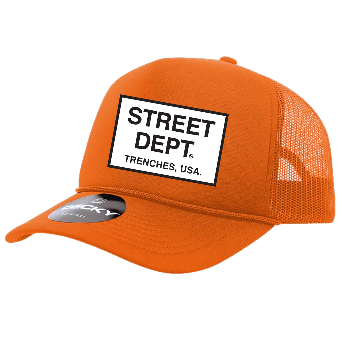 Street Department Trucker Hat Orange