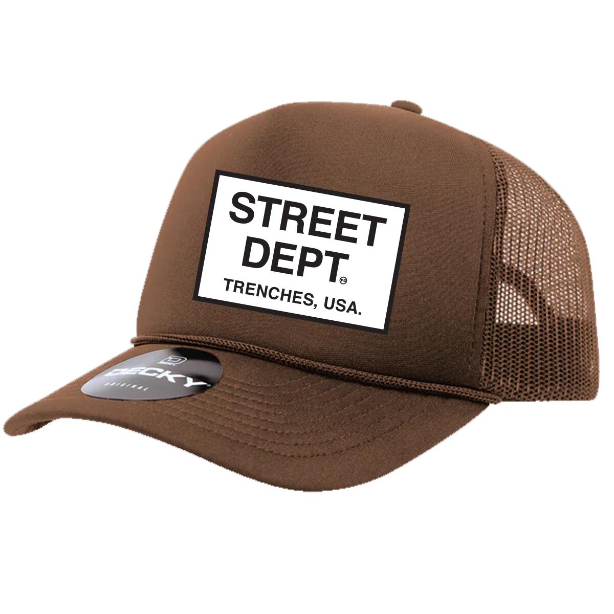 Street Department Trucker Hat Brown