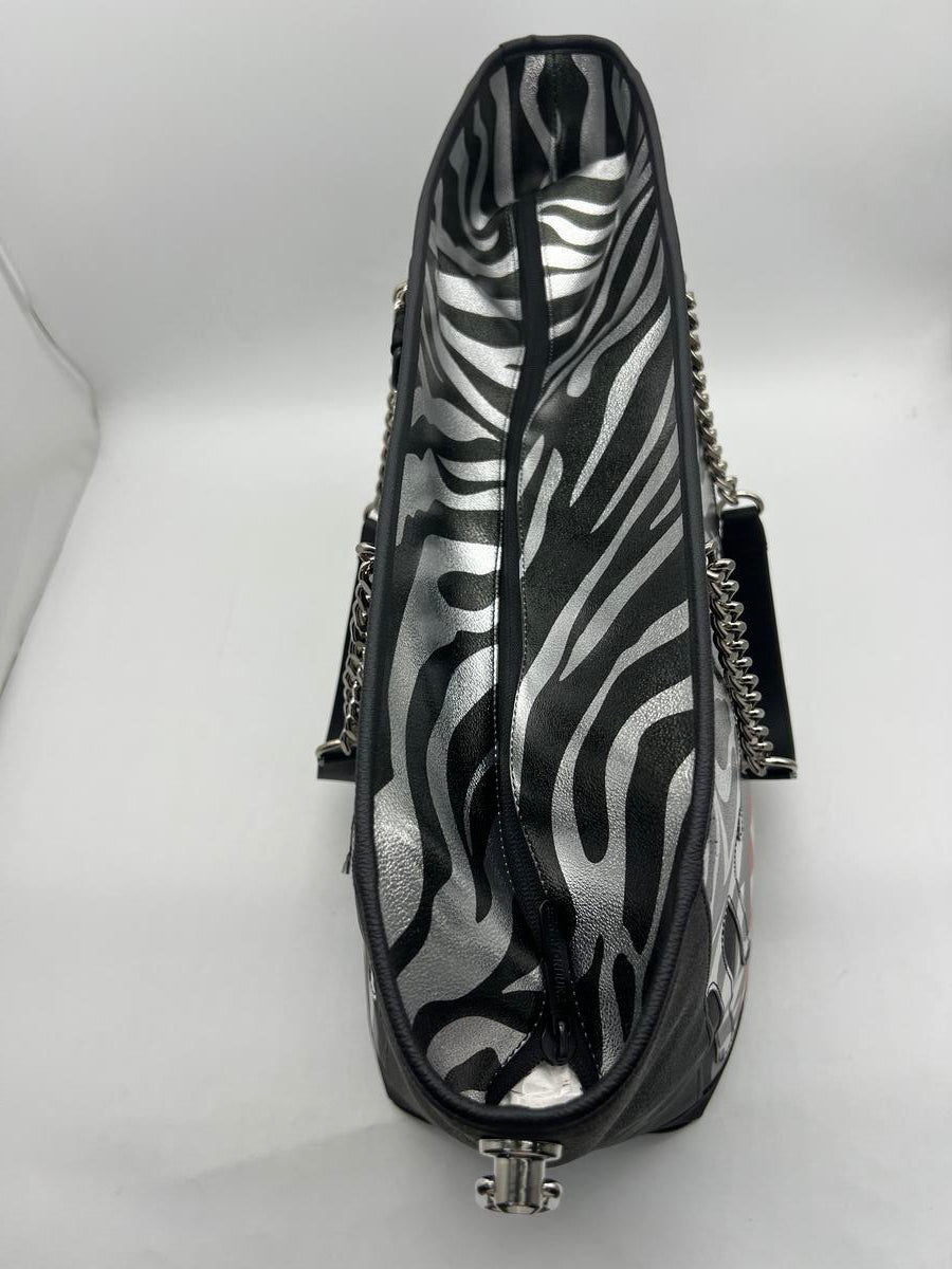 SPRAYGROUND ZEBRA DRIP TOTE BAG