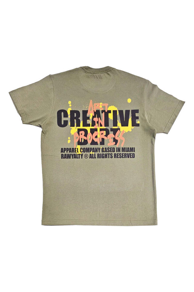 Rawyalty Kids Art In Progress T Shirt Olive