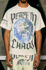 Casual Men's Two-Piece Set - Peace in Chaos Design