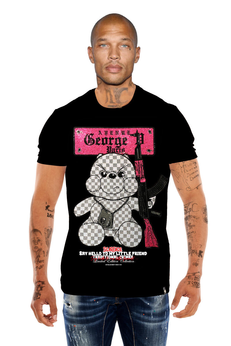 GEORGE V PARIS - GVS2717 T SHIRT SCARFACE AK DOG MULTI COLORS