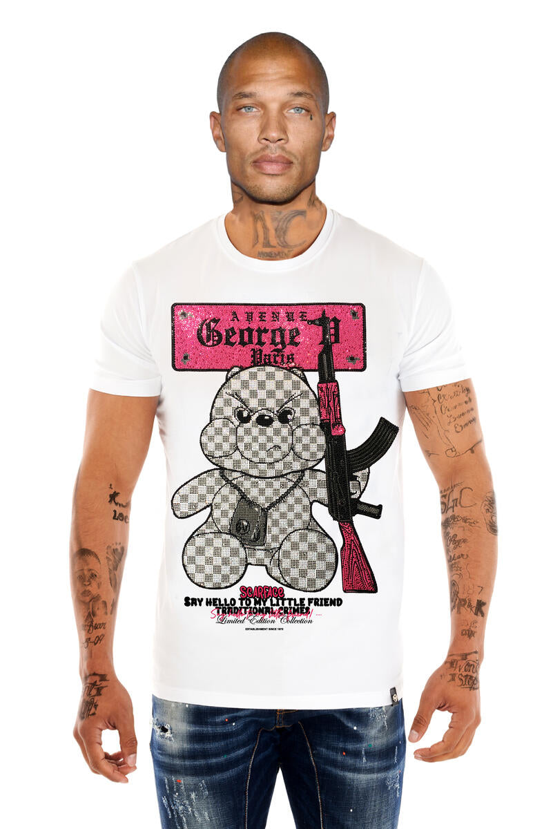 GEORGE V PARIS - GVS2715 T SHIRT SCARFACE BEAR MULTI COLORS