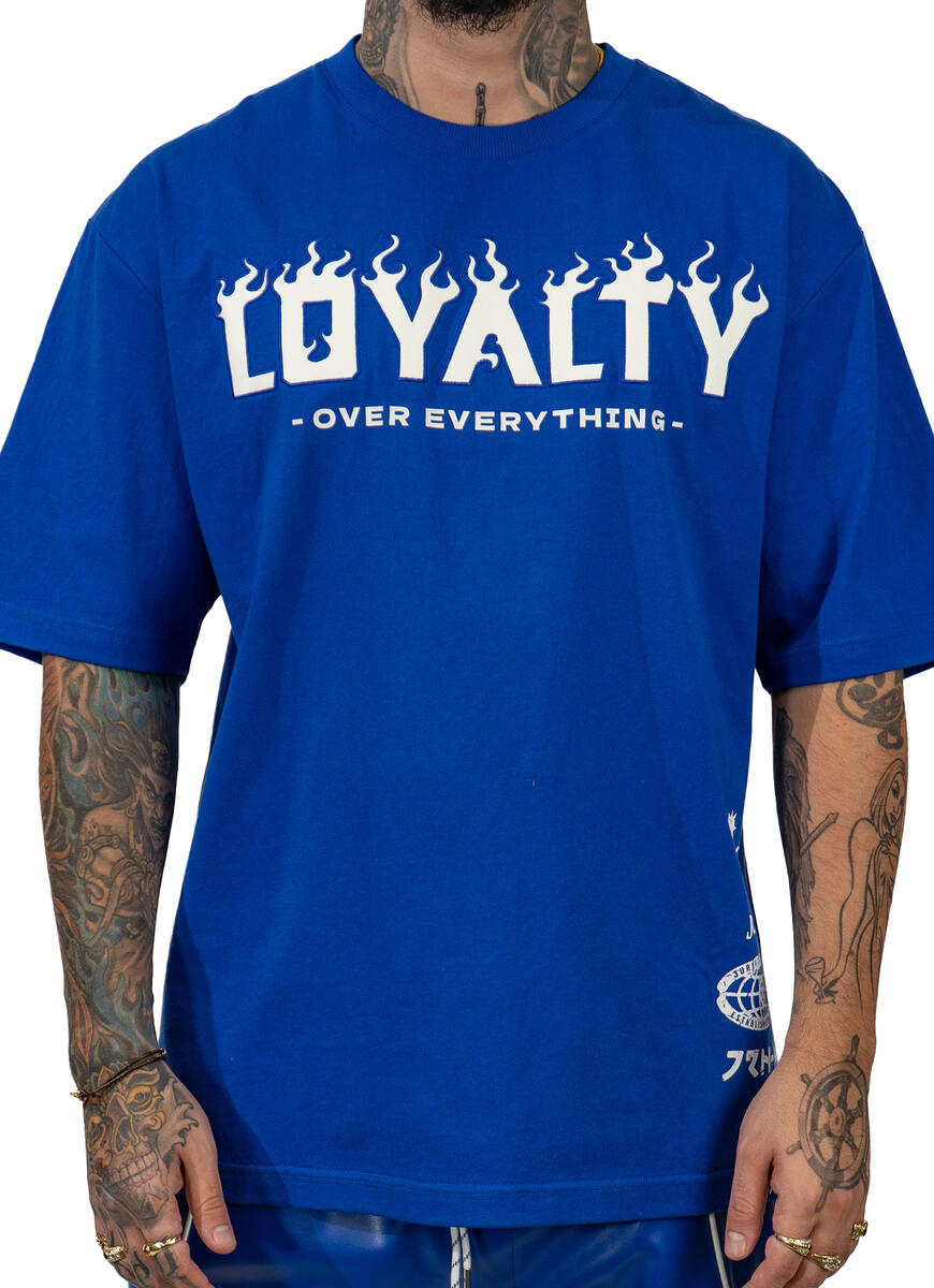 Juren Loyalty Over Everything Leather Short Set Royal Blue