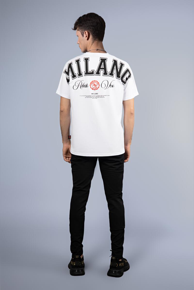 Men's Classic White Tee - Roberto Vino Milano