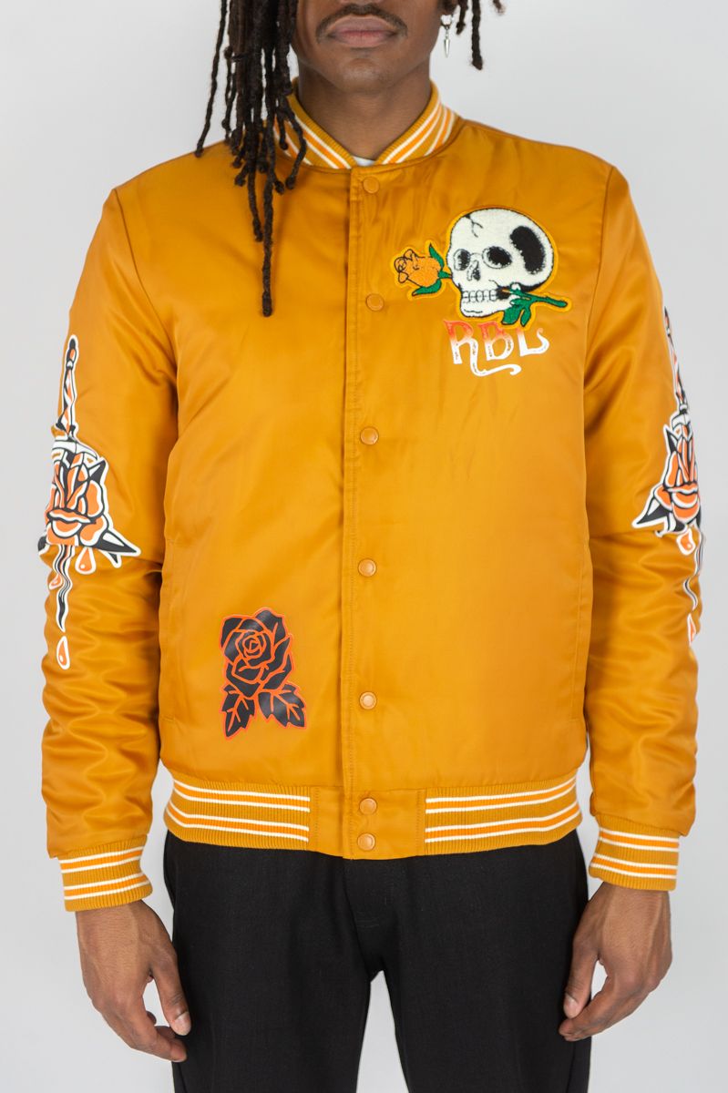 REBEL MINDS NYLON JACKET REBEL ROSES MULTI COLORS