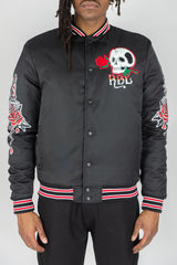 REBEL MINDS NYLON JACKET REBEL ROSES MULTI COLORS