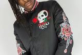 REBEL MINDS NYLON JACKET REBEL ROSES MULTI COLORS