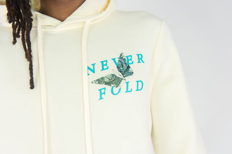 REBEL MINDS FLEECE HOODIE NEVER FOLD CREAM