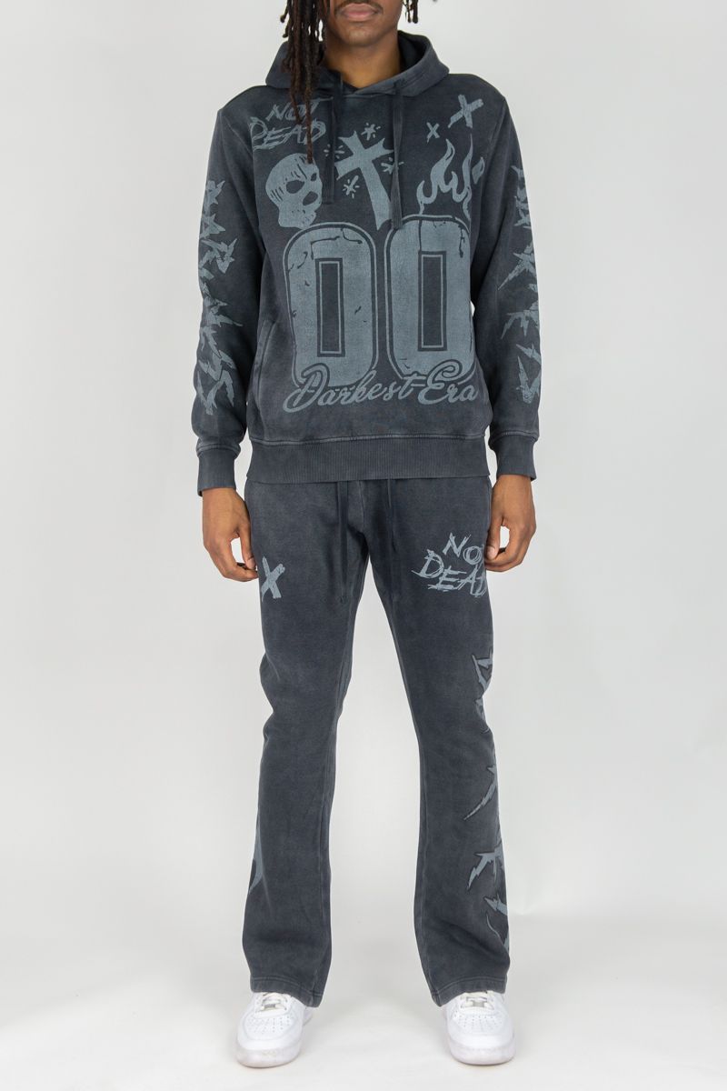 REBEL MINDS DARKEST ERA JOGGER SET CHARCOAL