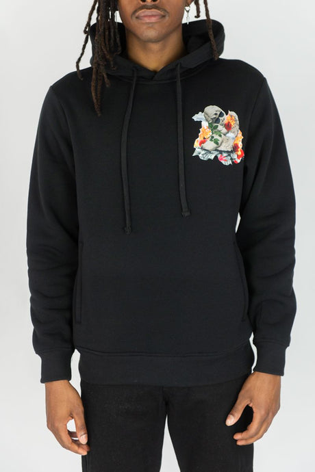 REBEL MINDS FLEECE HOODIE BLESSED BLACK