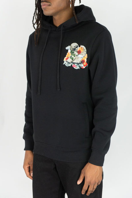 REBEL MINDS FLEECE HOODIE BLESSED BLACK