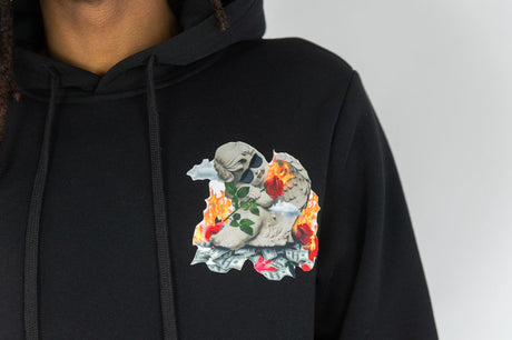 REBEL MINDS FLEECE HOODIE BLESSED BLACK