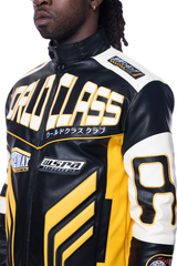 SMOKE RISE PU RACING JACKET MULTI COLORS