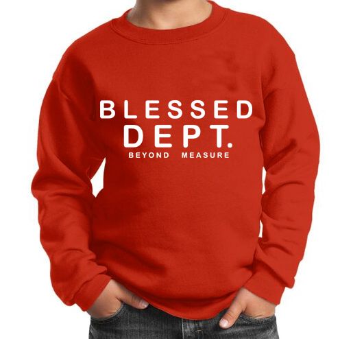 DISASTER KIDS BLESSED DEPARTMENT CREW NECK SWEATSHIRT MULTI COLORS