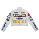 FIRST ROW MOTOR RACING LEATHER JACKET MULTI COLORS