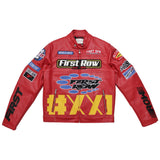 FIRST ROW MOTOR RACING LEATHER JACKET MULTI COLORS