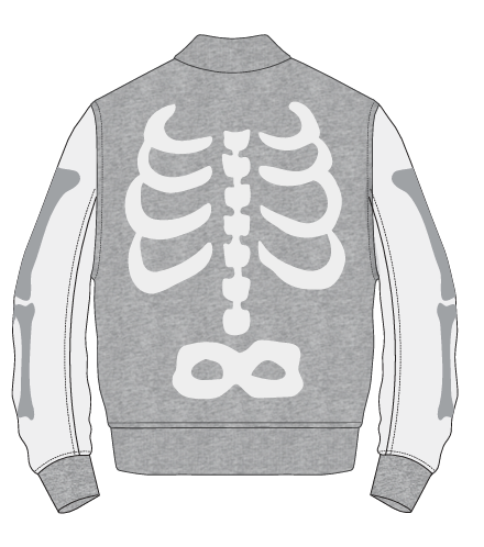 ROKU STUDIO VARSITY JACKET RIBCAGE MULTI COLORS