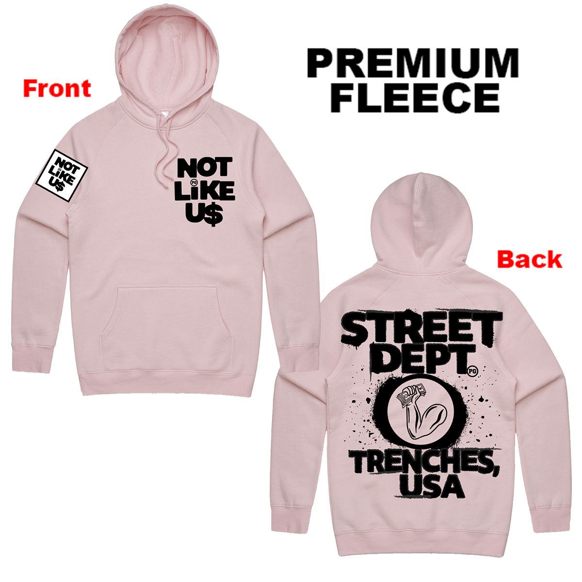 STREET DEPARTMENT NOT LIKE US HOODIE MULTI COLORS