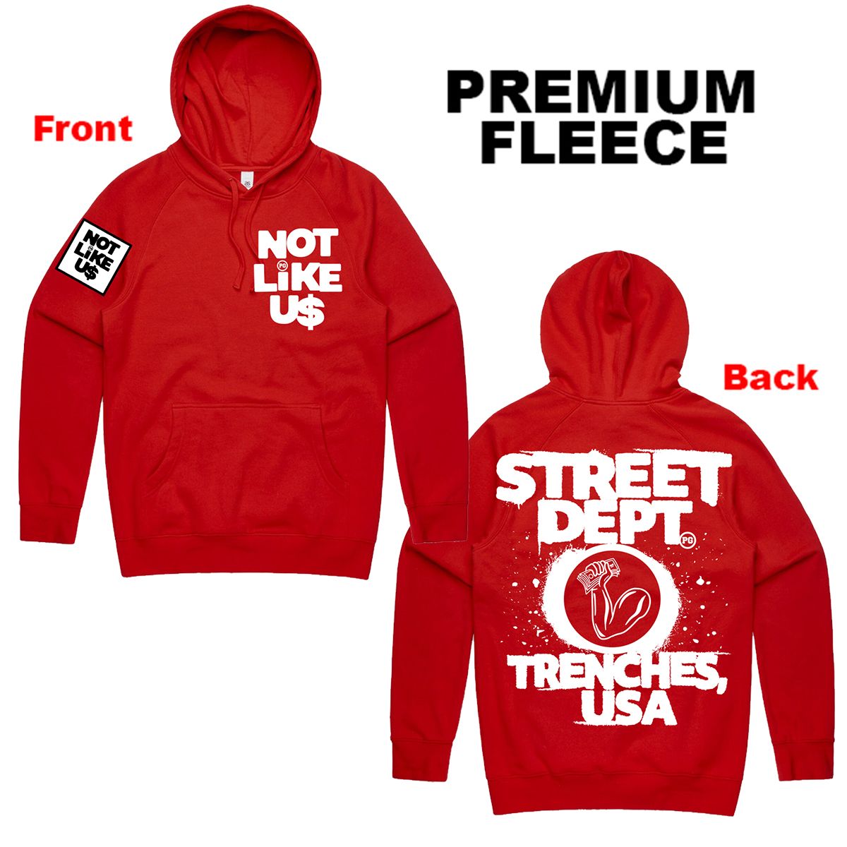 STREET DEPARTMENT NOT LIKE US HOODIE MULTI COLORS