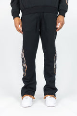 R3BEL FLEECE WITH TAPSTRY PATCH STACKED JOGGER SET