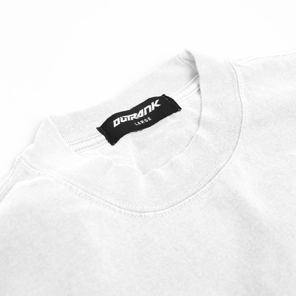 OUTRANK CREATED UNDER PRESURE T-SHIRT WHITE ULTRA HEAVY WEIGHT