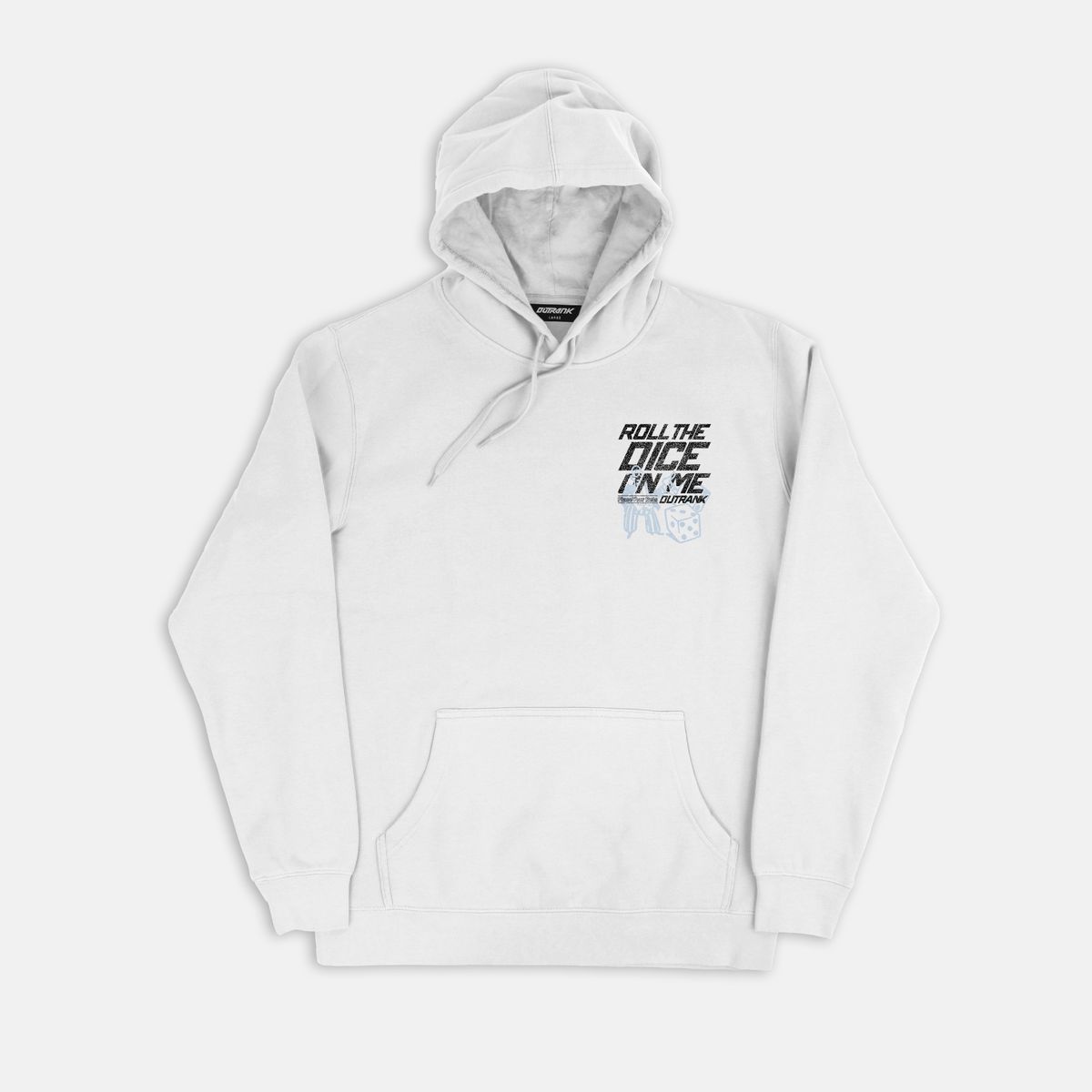 OUTRANK ROLL THE DICE HOODIE WHITE