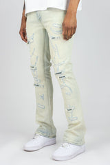 REBEL GRIMY JEANS STACKED LIGHT VINTAGE