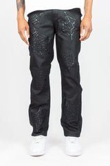 REBEL WEBSTAR JEANS STRAIGHT FIT WAX BLACK