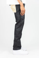 REBEL WEBSTAR JEANS STRAIGHT FIT WAX BLACK