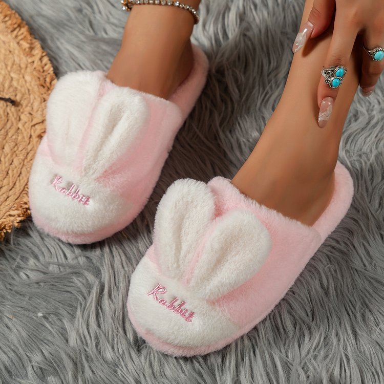 Rabbit Ears Round Toe Slippers