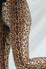 Leopard Print Flare Leg Pants