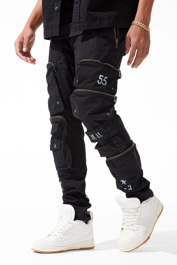 JORDAN CRAIG SEAN - DIVISON CARGO PANTS BLACK