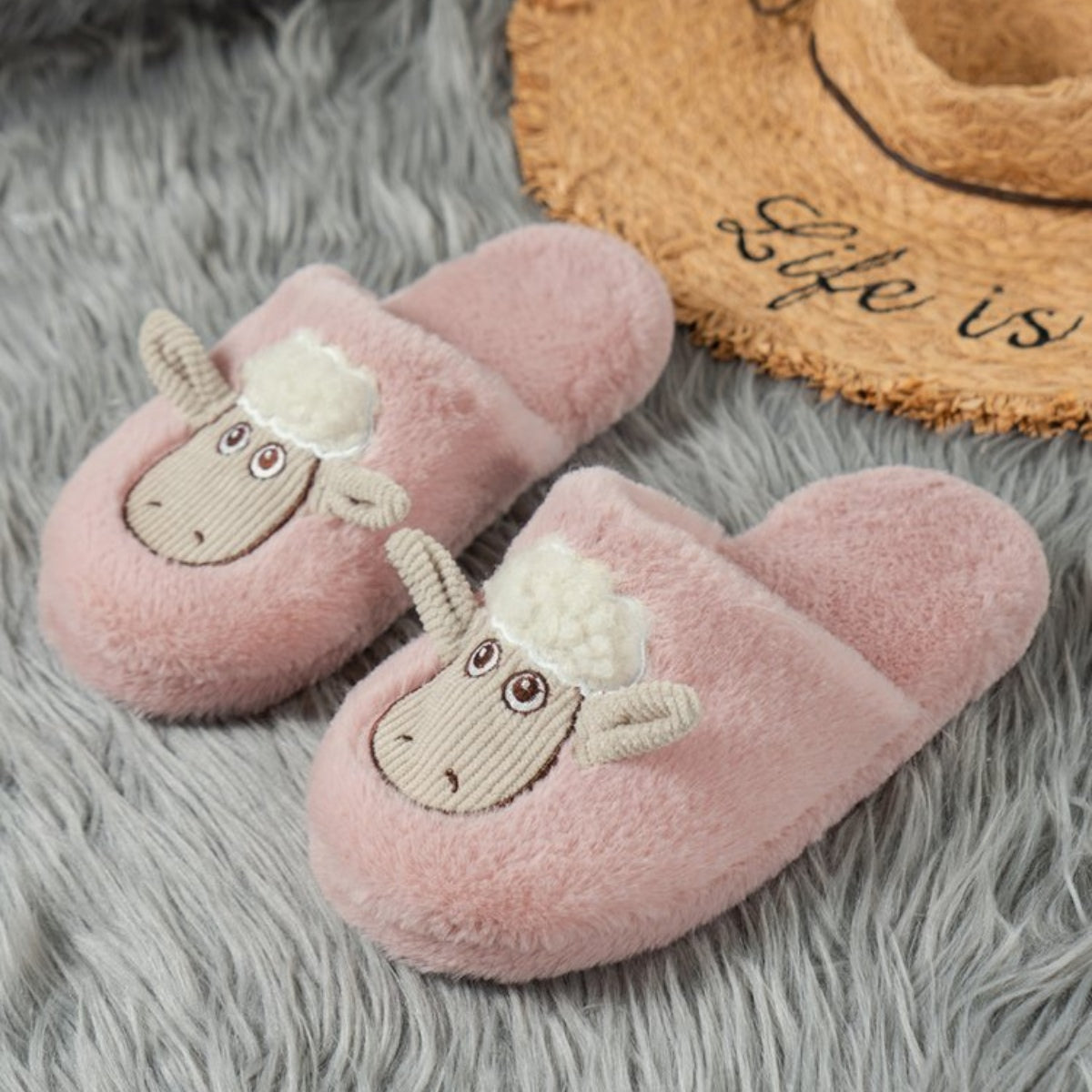 Sheep Round Toe Slippers