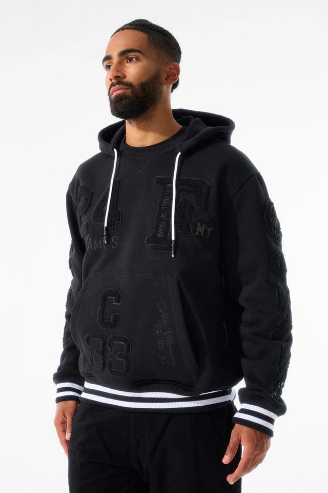 JORDAN CRAIG VARSITY HALL OF FAME PULLOVER HOODIE BLACK