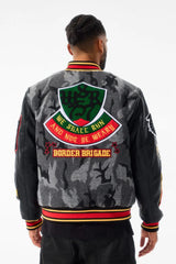 JORDAN CRAIG HELLCAT VARSITY JACKET CAMO BLACK