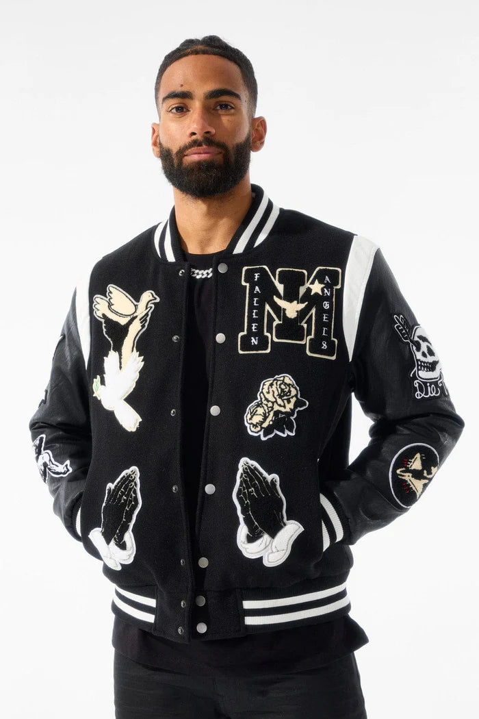 Jordan Craig Varsity Jacket Black