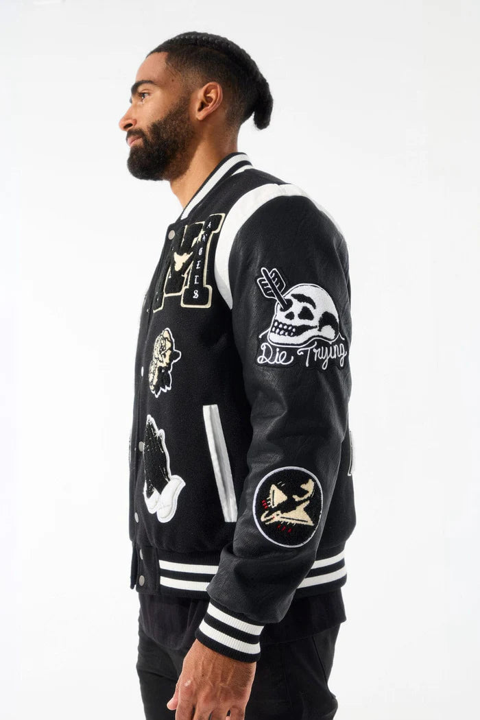 Jordan Craig Varsity Jacket Black