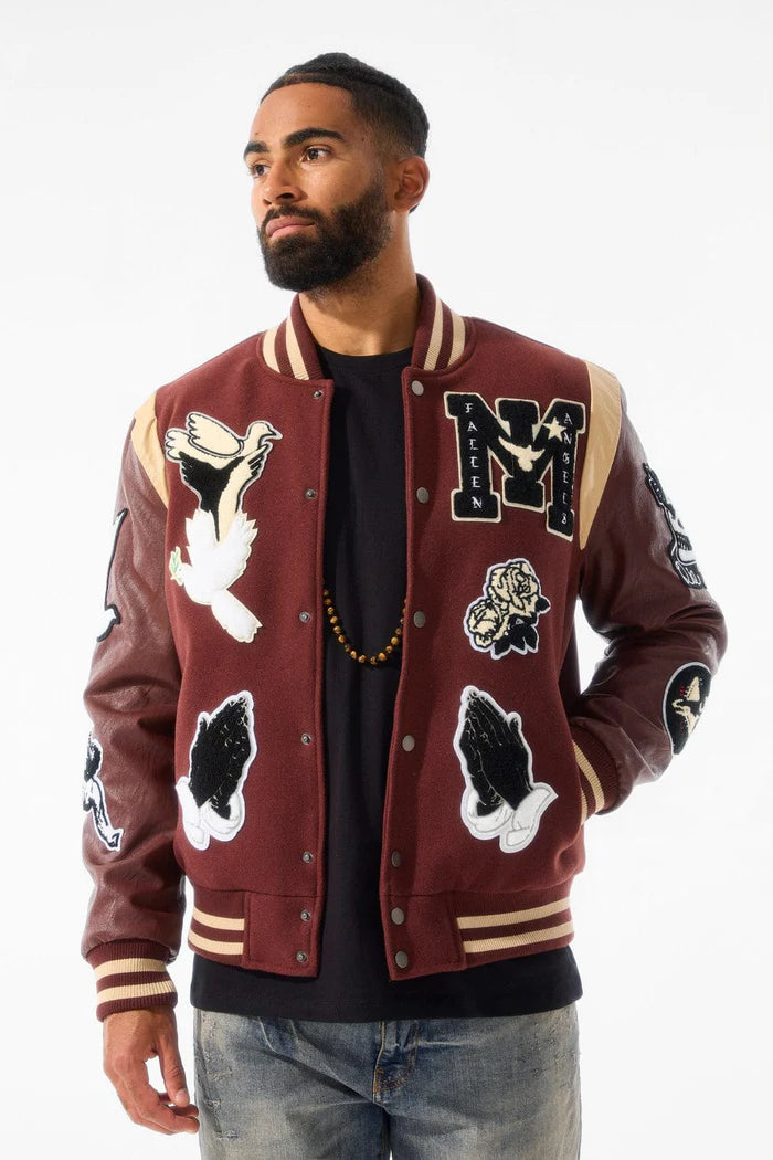 Jordan Craig Varsity Jacket Chocolate