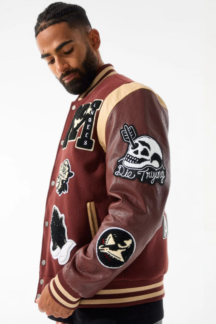 Jordan Craig Varsity Jacket Chocolate