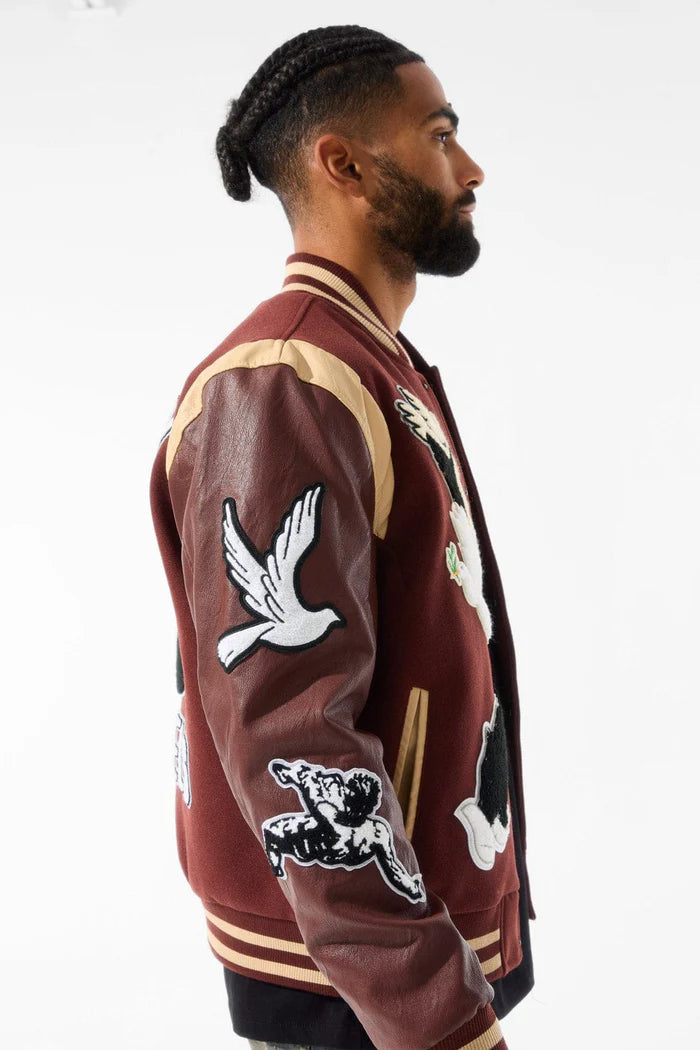 Jordan Craig Varsity Jacket Chocolate