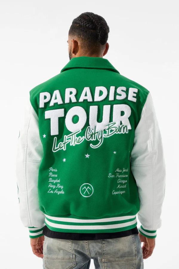 JORDAN CRIAG PARADISE TOUR VARSITY JACKET MULTI COLORS