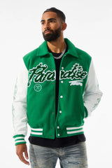 JORDAN CRIAG PARADISE TOUR VARSITY JACKET MULTI COLORS
