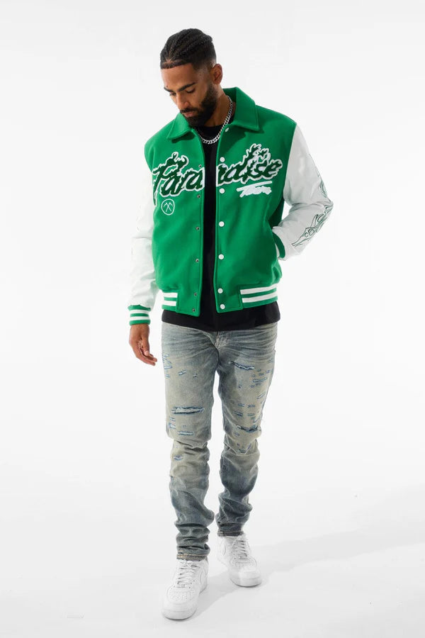 JORDAN CRIAG PARADISE TOUR VARSITY JACKET MULTI COLORS