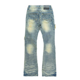 MAKOBI KIDS CESARE CARGO STACKED JEANS MULTI COLORS