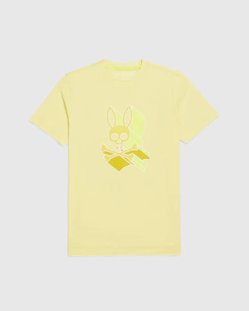 Psycho Bunny Damon Graphic Men's Tee Shirt Yellow